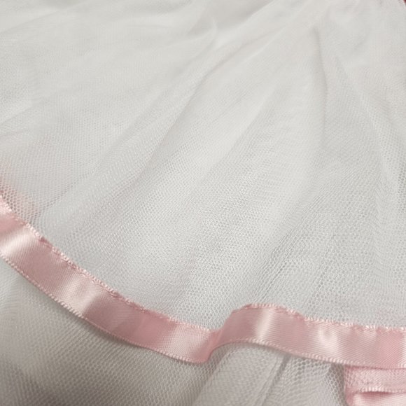 Rare Edition Girls Infant Toddler Pink White Satin bow Flower Dress Sleeveless 9 - Picture 7 of 16